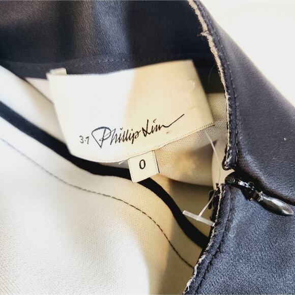 PHILLIP LIM BLACK RAW CUT DRESS SIZE 0(XS) - Picture 7 of 8